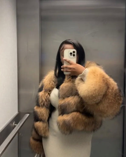 "IT GIRL " Raccoon Fur Coat